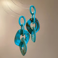 Chunky Linked Resin Drop Earrings In Five Color Patterns view 10