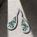 Dragonfly Pattern Teardrop Drop Earrings Metal Jewelry Design view 3