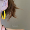 Yellow Hoop Earrings In Large And Small Sizes Jewelry Design view 3