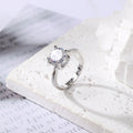 Gold and Silver Tone Solitaire Crystal Adjustable Rings view 4