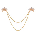 Gold Tone Eye Crystal Pearl Look Four Designs Metal Brooch Pin view 1