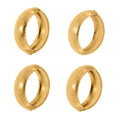 Wide Textured Hinged Bangles in Five Gold Tone Patterns view 5