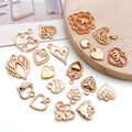 Yellow Heart and Letter Metal Charms with 26 Listed Options view 4