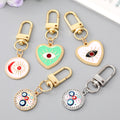 Gold and Silver Tone Multieye Heart Moon Evil Eye Clip Keychains view 1