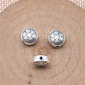 Floral Round Spacer Beads in Three Finishes for Jewelry and Craft Making view 2