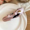 Satin Fabric Knotted Banana Hair Clips Three Colors view 2
