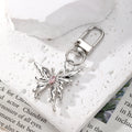 Gold and Silver Tone Crystal Butterfly Clip Keychains in Nine Designs view 8