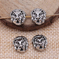 Antique Silver Lion Face Shaped Metal Spacer Bead for Jewelry view 2