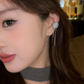 Silver Tone Crystal Fringe Ear Cuff Fashion Jewelry view 4