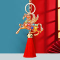 Multicolor Pegasus Keychains with Six Color Tassel Options view 3