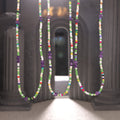 Multicolor Glass Seed Bead Necklace Purple Natural Stone Accents view 4