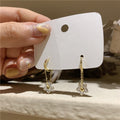 Crystal Butterfly Tassel Huggie Earrings Fashion Jewelry Accessories view 6