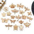Gold-Tone Butterfly and Dragonfly Metal Charms with 25 Listed Options view 3