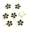 Colorful Five Petal Flower Two Loop Connectors in 14 Styles view 9