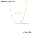 Gold Hexagon Stone Pendant Necklace And Link Chain view 6