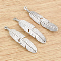 Feather Charms Metal Components In 2 Styles For Jewelry Making view 2