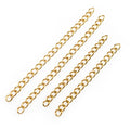 Short Curb Chain Extenders in Gold and Silver Tones view 4