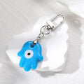 Glass Hamsa Evil Eye Keychains Silver Clasp 7 Color Styles view 9