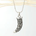 Silver Tone Faux Wolf Tooth Pendant Necklaces in Four Designs view 6