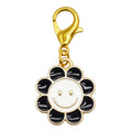 Enamel Smiley Face Flower Charm Gold Lobster Clasp Six Colors view 7