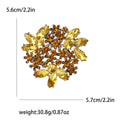 Floral Cluster Crystal Brooch in Four Jewel Colors view 8