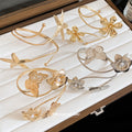 Metal Flower Butterfly Starfish Spiral Arm Cuffs Four Styles view 2