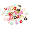 Enamel Flower Metal Charms in Ten Soft Color Options view 5