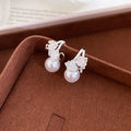 Pastel Floral Pearl-Look Stud Earrings in Four Designs view 7