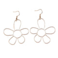 Open Flower Drop Earrings in Detailed Metal Finishes for Jewelry Making view 1