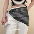 Striped Geometric Print Lightweight Triangle Scarf view 3