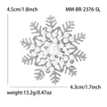 Snowflake Brooch with Pearl-look Center In 2 Color Variants view 7