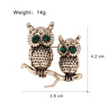 Owl Two Designs Metal Brooch Pin for Jackets and Lapels view 2