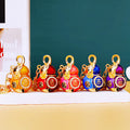 Enamel Mouse and Fortune Gourd Keychains with Braided Fortune Loops view 2
