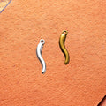 Curved Chili Pepper Charm Metal Jewelry Making Component In 2 Finishes view 2