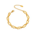 Flower Cutout Link Bracelets in Gold and Silver Tone view 5