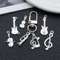 Black Musical Instrument and Guitar Metal Charms with 26 Listed Options view 2