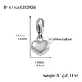 Snake Chain Heart Zircon Charm Bracelet Gold Steel view 8