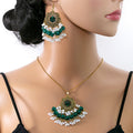 Fourteen Ornate Necklace and Jhumka Earring Jewelry Sets view 11
