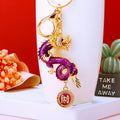 Jeweled Zodiac Dragon Keychains in Five Colors plus Assorted Option view 4