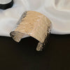 Silver Crumpled Wide