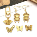 Gold-Tone Bee and Butterfly Metal Charms with 10 Listed Options view 4