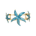 Gold Metal Enamel Starfish Cuff Bracelets And Arm Spirals view 5