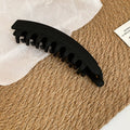 Matte Curved Banana Hair Clips Cream and Black Two Colors view 7