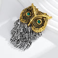 Owl Metal Brooch Pin for Jackets and Lapels Pictured Design view 5