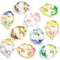 Painted Shell Charms in Five Colors and Two Metal Tones view 5
