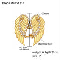 Wing Heart Ring and Crystal Necklace Collection in Gold Tone view 6