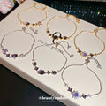 Purple Crystal Slider Bracelet Butterfly Flower Oval Styles view 4