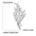 Long Crystal Leaf Branch Brooch A Long Leafy Branch Of Marquise Crystals view 5