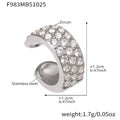 Crystal Ear Cuffs and Fish Skeleton Stud Earrings in Two Finishes view 6
