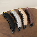 Brown Yarn Wrap Banana Twist Hair Clip Black Claw Comb view 4